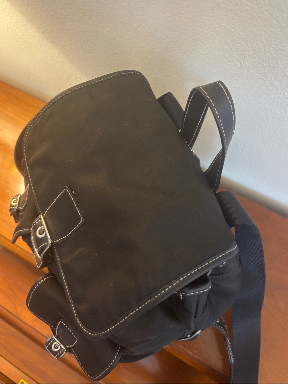 Vintage Coach Black Nylon Cargo Backpack Bag 4290 - Picture 4 of 16
